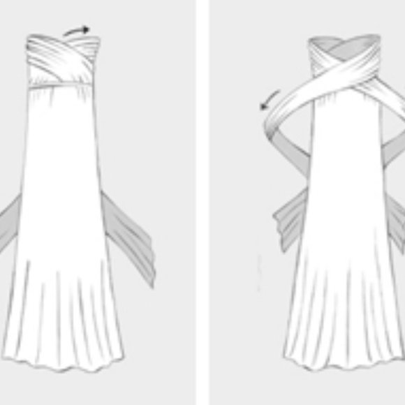 Royal Blue Multi Style Midi Dress - Picture 7 of 9